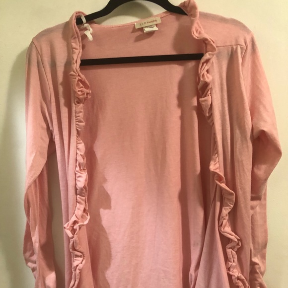 J&D Fashion Sweaters Jd Fashion Pink Ruffle Cardigan Poshmark